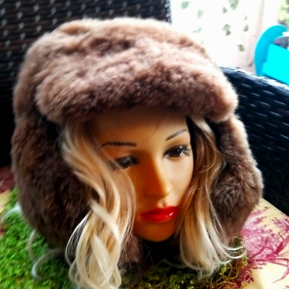 ALPACA Trapper Wool  Brown Warm Visor Ear Flaps Chin Tie Hat NEW main image 5